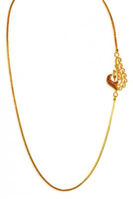 22K Gold Peacock Pendant Chain ( 22Kt Gold Fancy Chains )