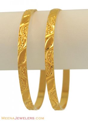 22K Gold Bangles (2 Pcs) ( Gold Bangles )