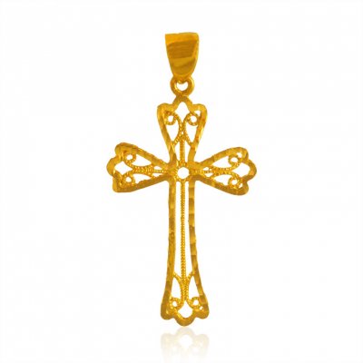 22K Gold Cross Pendant  ( Jesus Cross Pendants )