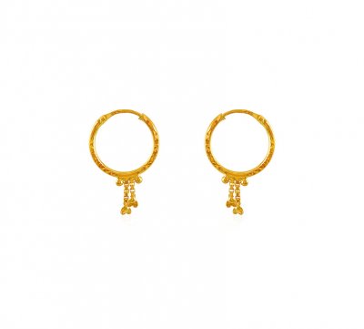22K Bali Earrings ( Hoop Earrings )