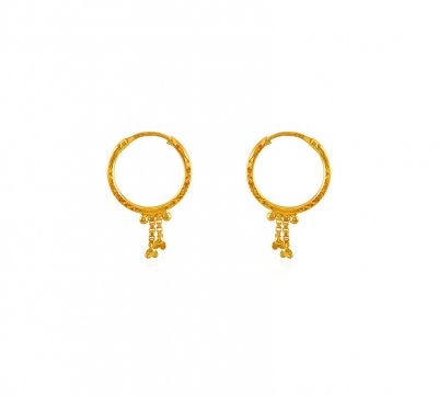 22K Bali Earrings ( Hoop Earrings )