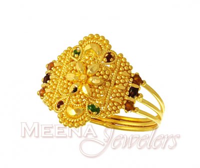 Designer Ladies Gold Ring ( Ladies Gold Ring )