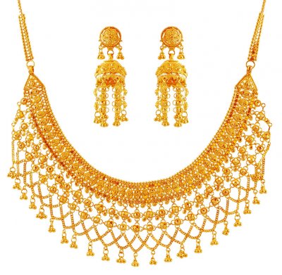 22K Gold Bridal Necklace Set ( Bridal Necklace Sets )