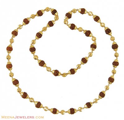 Rudraksha Mala (22Kt Gold) ( Men`s Gold Chains )