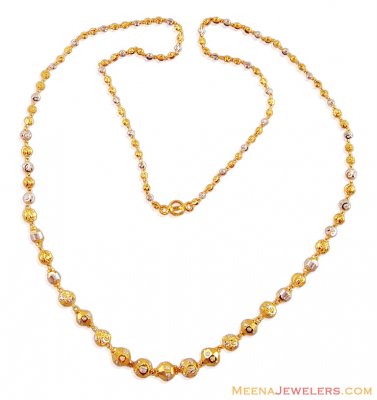 22K Two Tone Chain (24 Inches) ( 22Kt Long Chains (Ladies) )