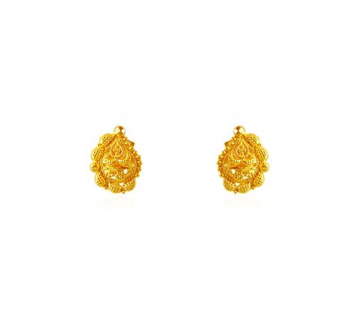 22k GOld Kids Earrings - ergt19176 - 22K Gold earrings for girls are
