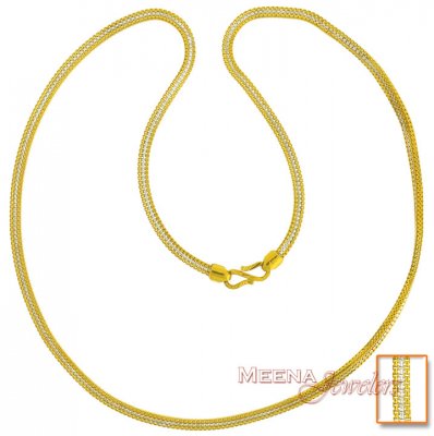 Gold 2 Tone Chain (22 Inch) ( Men`s Gold Chains )