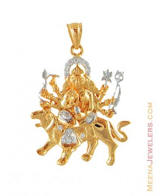 22kt Gold Amba Ma Pendant ( Ganesh, Laxmi and other God Pendants )