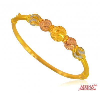 22 Karat Gold Three Tone Kada ( Kadas )