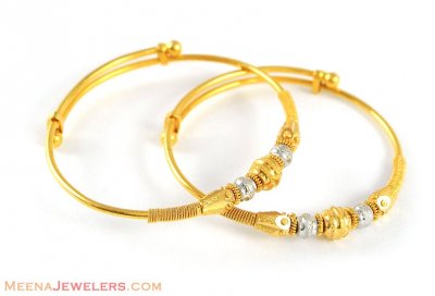 22kt Gold Baby Bangles ( Baby Bangles )