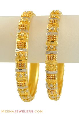 22K Two Tone Bangles ( Gold Bangles )