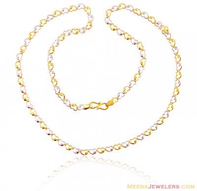 Fancy Heart Chain 22k ( 22Kt Gold Fancy Chains )