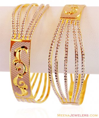 Gold Two Tone Beautiful Bangles  ( Two Tone Bangles )