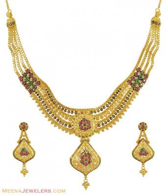 22kt Gold Fancy Set ( 22 Kt Gold Sets )