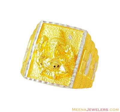 22k Two Tone Mens Religious Ring ( Religious Rings )