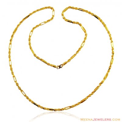 22K Heavy Rope Chain ( Plain Gold Chains )