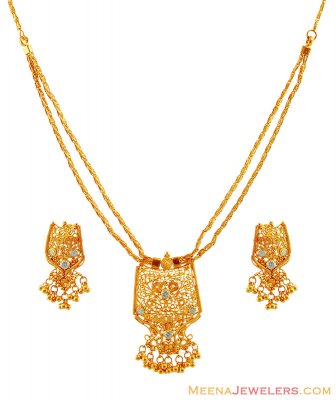 22K Gold Necklace Set ( Light Sets )