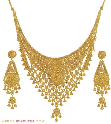 22Kt Gold Necklace Set ( 22 Kt Gold Sets )