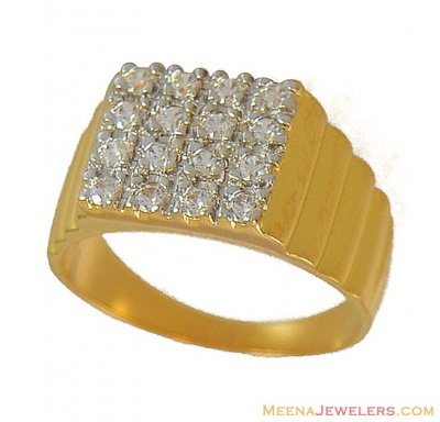 Mens Gold Ring (mat finish) ( Mens Signity Rings )