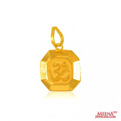 22 kt Gold Holy OM Pendant  ( Om Pendants )