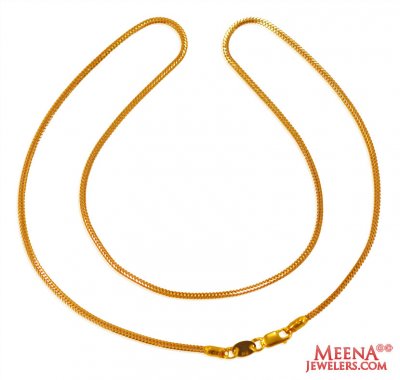 22k Gold Two Tone Chain ( 22Kt Gold Fancy Chains )