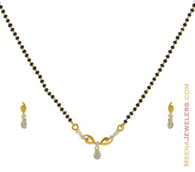 22K Fancy Signity Mangalsutra Set ( Gold Mangalsutra Sets )