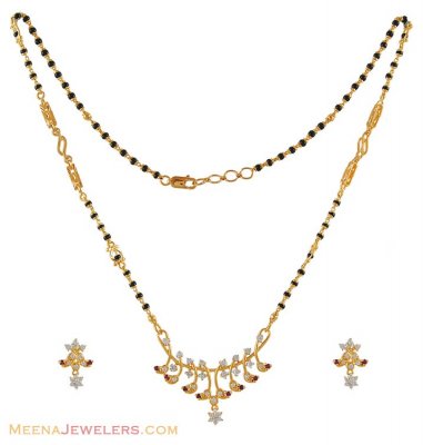 22K Fancy Mangalsutra Set ( Gold Mangalsutra Sets )