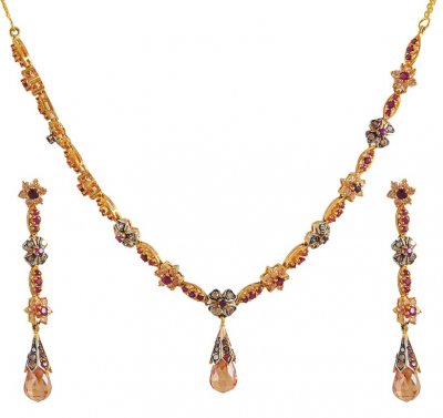 Gold Designer Necklace Set ( Gold Designer Sets )