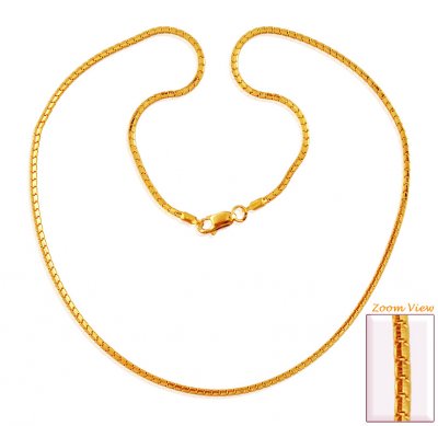 22K Gold Chain (16 In) ( Plain Gold Chains )