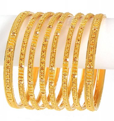 22Kt Gold Bangles (set of 8) ( Set of Bangles )