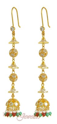 22Kt Gold Long Earrings ( Long Earrings )