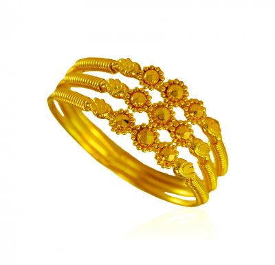 22 Karat Gold Spiral Ring ( Ladies Gold Ring )