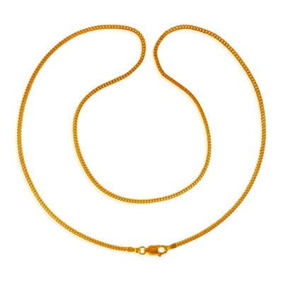 22kt Gold Two Tone Box Chain ( Plain Gold Chains )