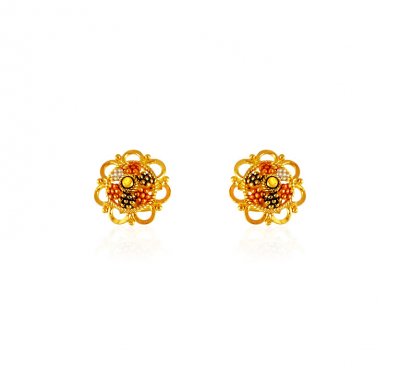 22KT Gold Meenakari Tops ( 22 Kt Gold Tops )