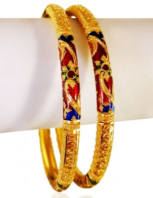 22kt Gold Bangles (2PC) ( Gold Bangles )