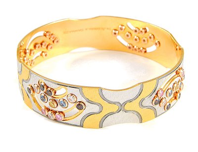 22Kt Gold Two Tone Bangle ( Two Tone Bangles )