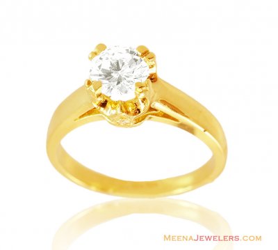 18K Yellow Gold Diamond Ring ( Diamond Rings )