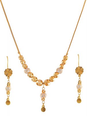 21K Fancy Necklace Set ( Light Sets )