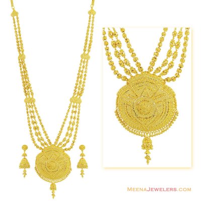 22K Designer Bridal Necklace Set ( Bridal Necklace Sets )