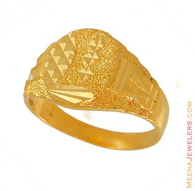 Round shaped mens ring (22k Gold) ( Mens Gold Ring )