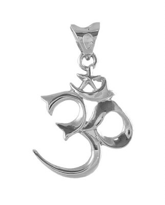 18Kt White Gold Om Pendant ( Ganesh, Laxmi and other God Pendants )