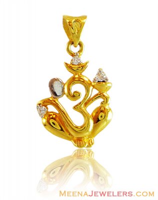 22k Fancy Om Pendant ( Om Pendants )