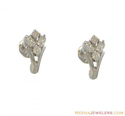 18Kt White Gold Earring ( White Gold Earrings )