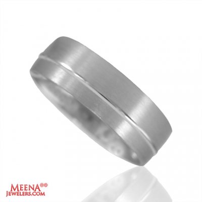 18K White Gold Band ( Wedding Bands )