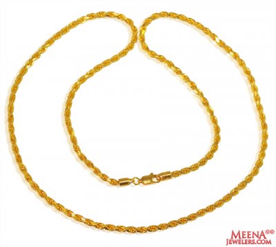 22K Gold  Rope Chain ( Plain Gold Chains )