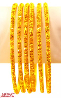 22K Gold Bangles (6pc) ( Gold Bangles )