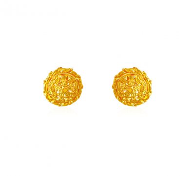 22k Gold Earrings ( 22 Kt Gold Tops )