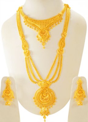 22K t Gold Bridal Necklace Set  ( Bridal Necklace Sets )