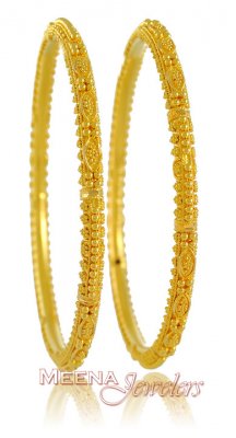 22Kt Filigree Bangles ( Gold Bangles )