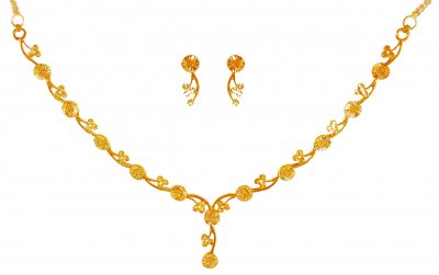 22Karat Gold Light Necklace Set ( Light Sets )